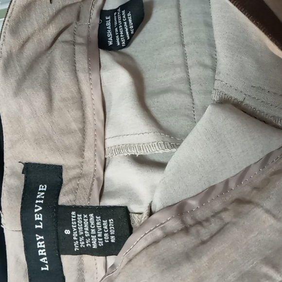 Larry Levine Cream Trousers - Picture 5 of 5